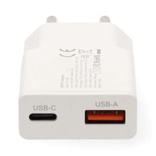 20W Wall Charger | Number of Outputs: 2 | USB-A / USB-C™ | USB-C™ (Loose) Cable | 1.50 m