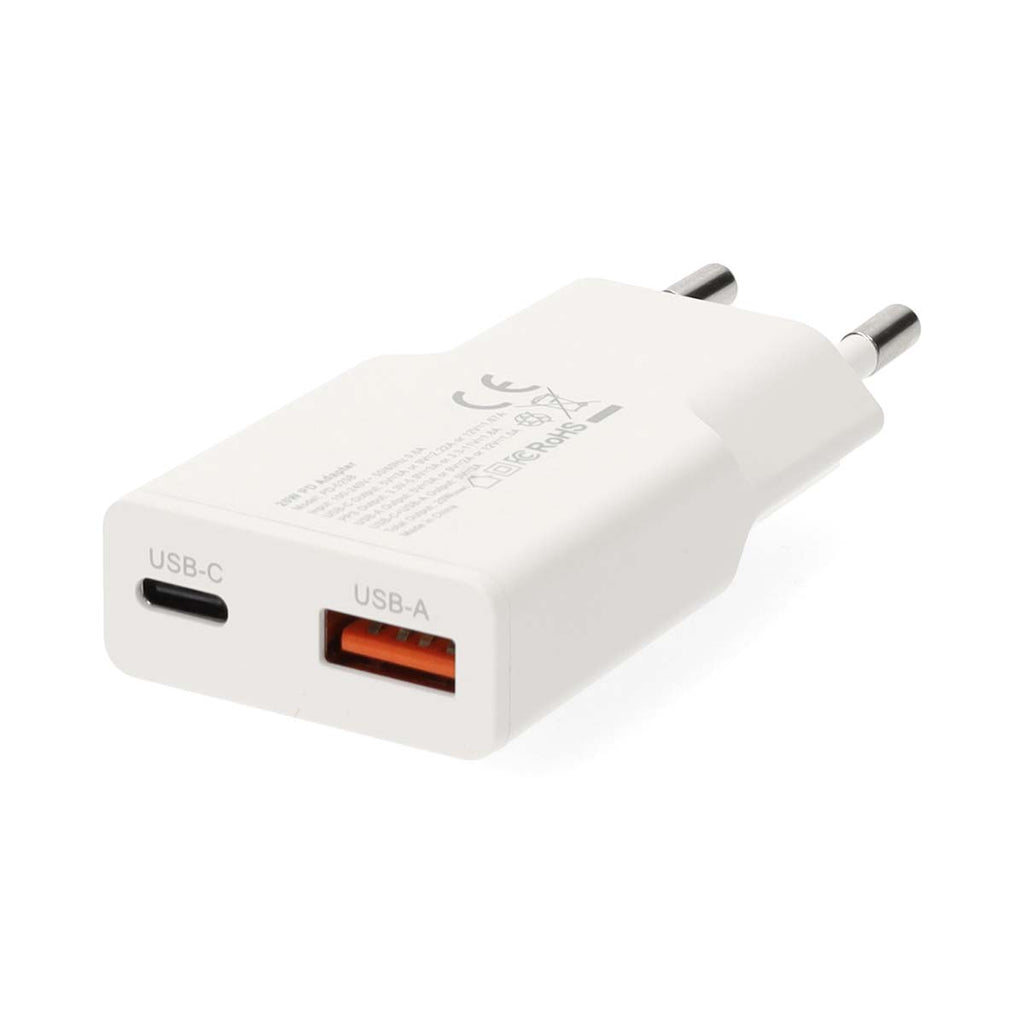20W Wall Charger | Number of Outputs: 2 | USB-A / USB-C™ | USB-C™ (Loose) Cable | 1.50 m