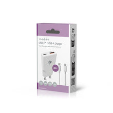 20W Wall Charger | Number of Outputs: 2 | USB-A / USB-C™ | USB-C™ (Loose) Cable | 1.50 m