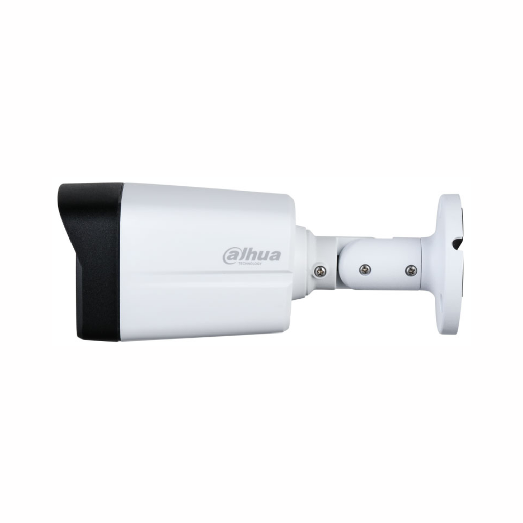 Cámara bullet HDCVI 4 en 1 2MP Dahua HAC-HFW1200TLM-IL-A con soporte, vista trasera