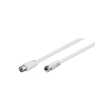 Cable de antena coaxial hembra a conector F macho, blanco
