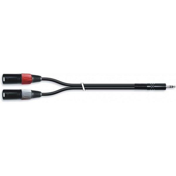 Cable de audio minijack 3.5 mm estéreo a 2 XLR macho L/R de 3 m