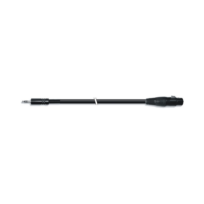 Cable de audio minijack 3.5 mm estéreo a XLR hembra, negro