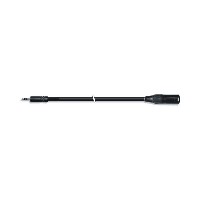 Cable de audio minijack 3.5 mm estéreo a XLR macho, negro