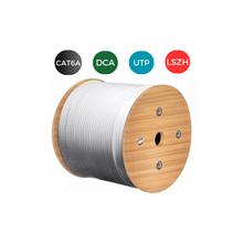 CAT6A cable. UTP LSZH Rigid DCA. 500 meter reel