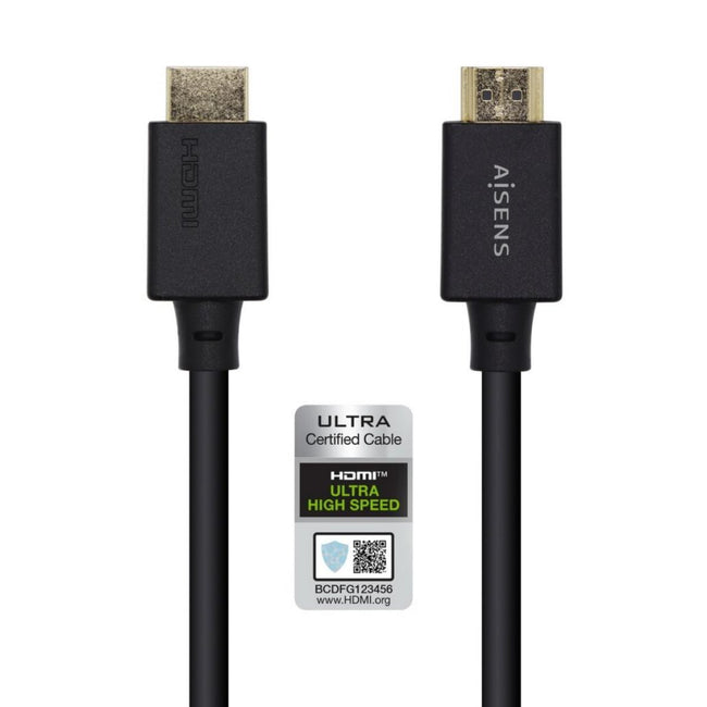 Cable HDMI 2.1 certificado 8K@60Hz, conectores chapados en oro