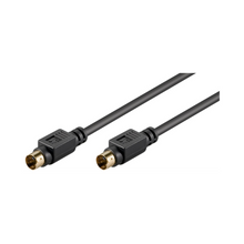 Cable S-Video (S-VHS) de 4 pines macho a macho, negro