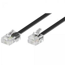 Cable telefónico plano RJ45 8P4C a RJ11 6P4C, negro