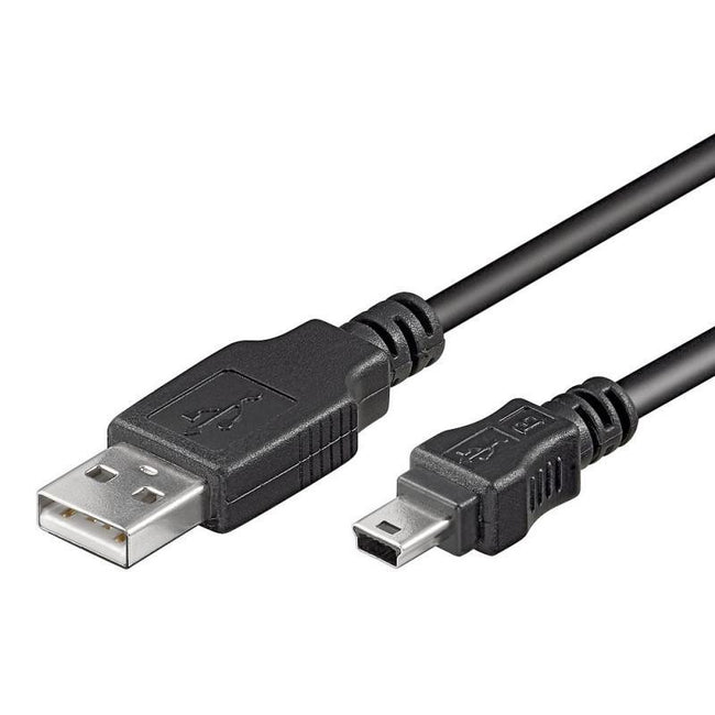Cable USB 2.0 tipo A a Mini USB de 5 pines, negro