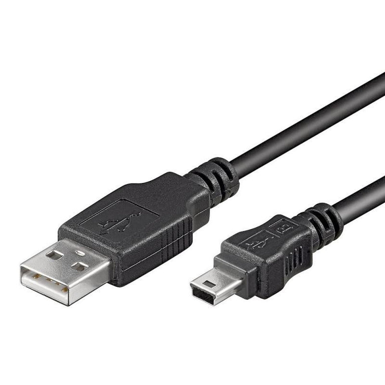 Cable USB 2.0 tipo A a Mini USB de 5 pines, negro