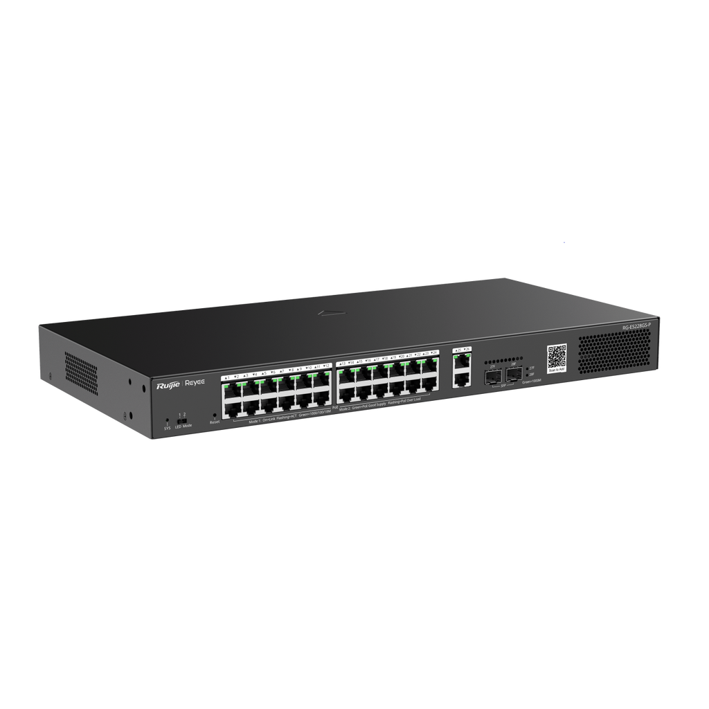 Switch PoE inteligente con gestión en la nube y 28 puertos Gigabit