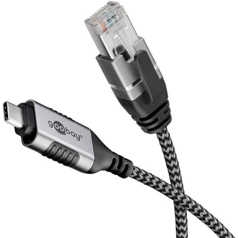 Cabo USB-C 3.1 para Ethernet RJ45, fino