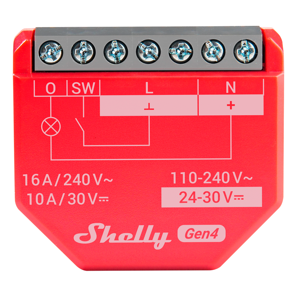 Relé Inteligente WiFi Shelly 1PM Gen4 16A – Medición de Consumo