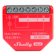 Relé Inteligente WiFi Shelly 1PM Gen4 16A – Medición de Consumo