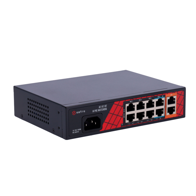 Switch 8 PoE ports + 2 Uplink RJ45