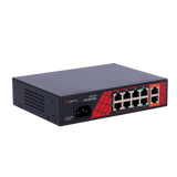 Switch 8 puertos PoE + 2 Uplink RJ45