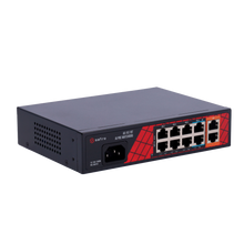 Switch 8 puertos PoE + 2 Uplink RJ45