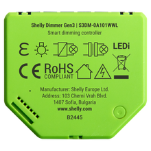 Regulador de Luz WiFi Shelly Dimmer Gen3 – Sin Neutro