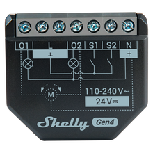 Relé Shelly 2PM Gen4 (Pack 2) para Persianas y Toldos con Medición de Consumo