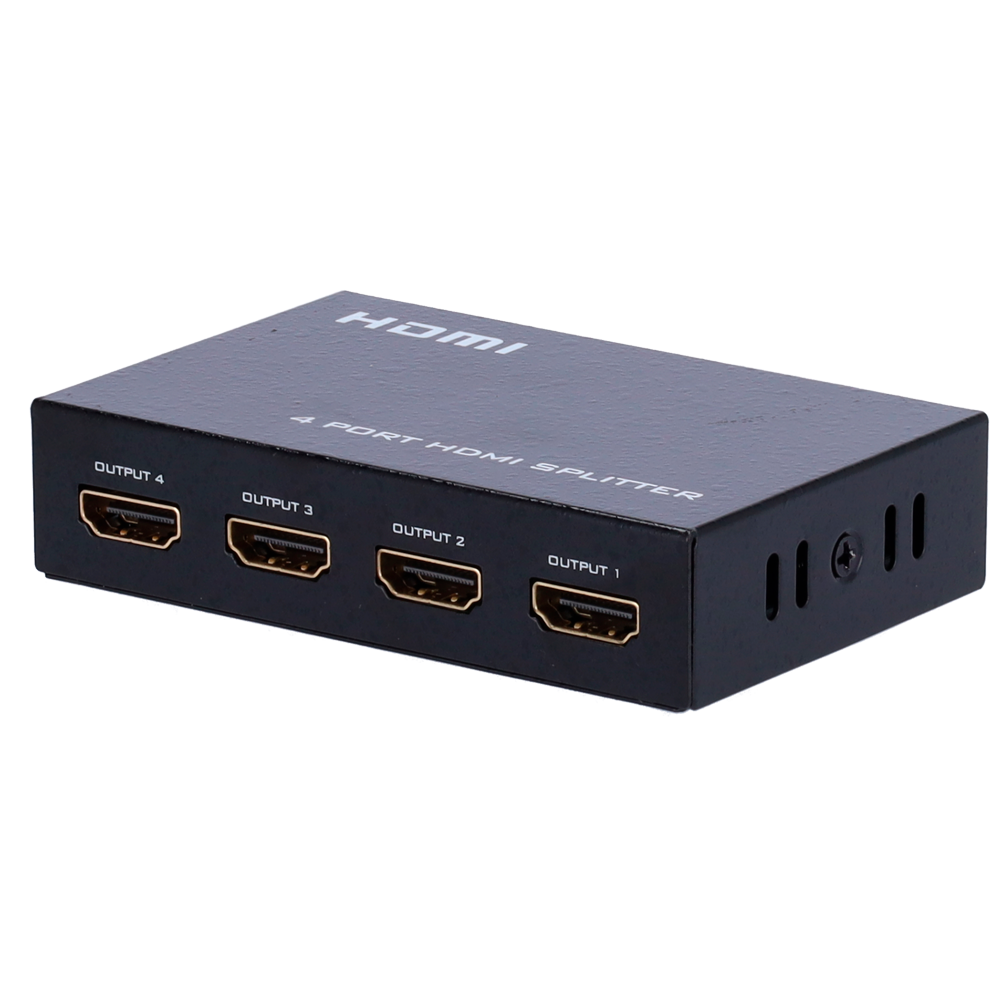 Multiplicador de sinal HDMI - 1 entrada, 4 saídas, até 4K*2, comprimento máximo de saída de 25 m, fonte de alimentação DC 5 V. 