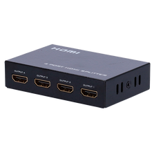 Multiplicador de sinal HDMI - 1 entrada, 4 saídas, até 4K*2, comprimento máximo de saída de 25 m, fonte de alimentação DC 5 V. 