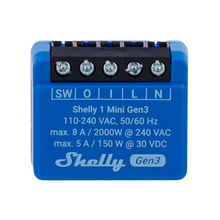 Relé Inteligente WiFi Shelly 1 Mini Gen3 – Contacto Seco