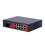 Switch 8 puertos PoE + 2 Uplink RJ45