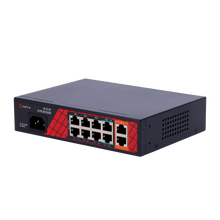 Switch 8 puertos PoE + 2 Uplink RJ45