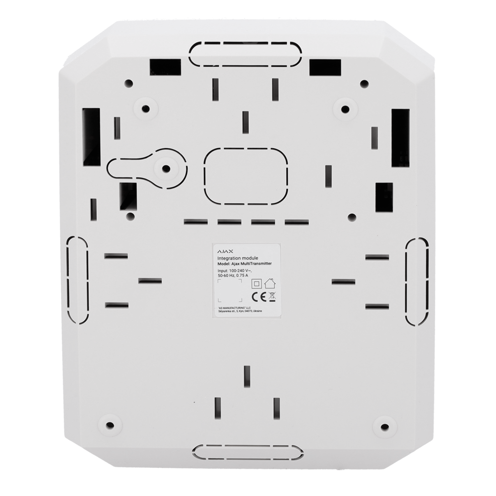 Multitransmisor vía radio AJAX de hasta 18 Entradas cableadas de alarma y tamper Alarma configurable