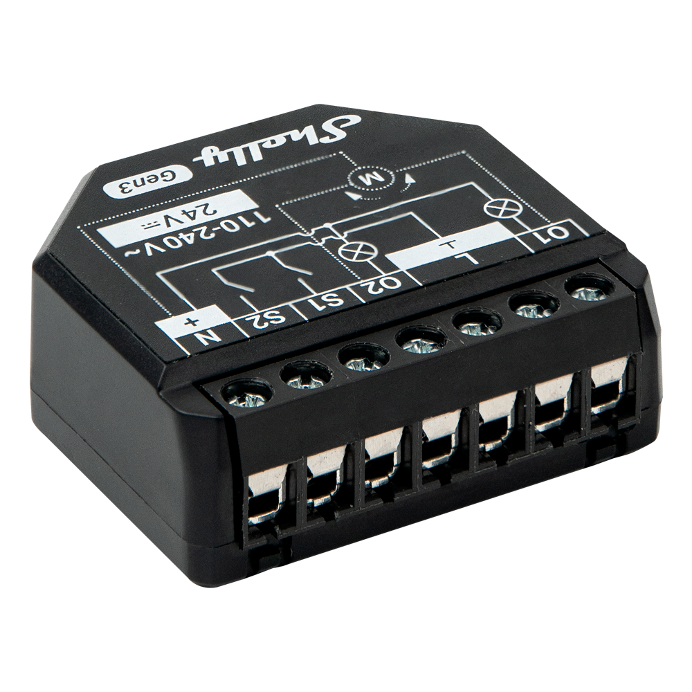 Relé Inteligente WiFi Shelly 2PM Gen3 – Persianas y 2 Canales