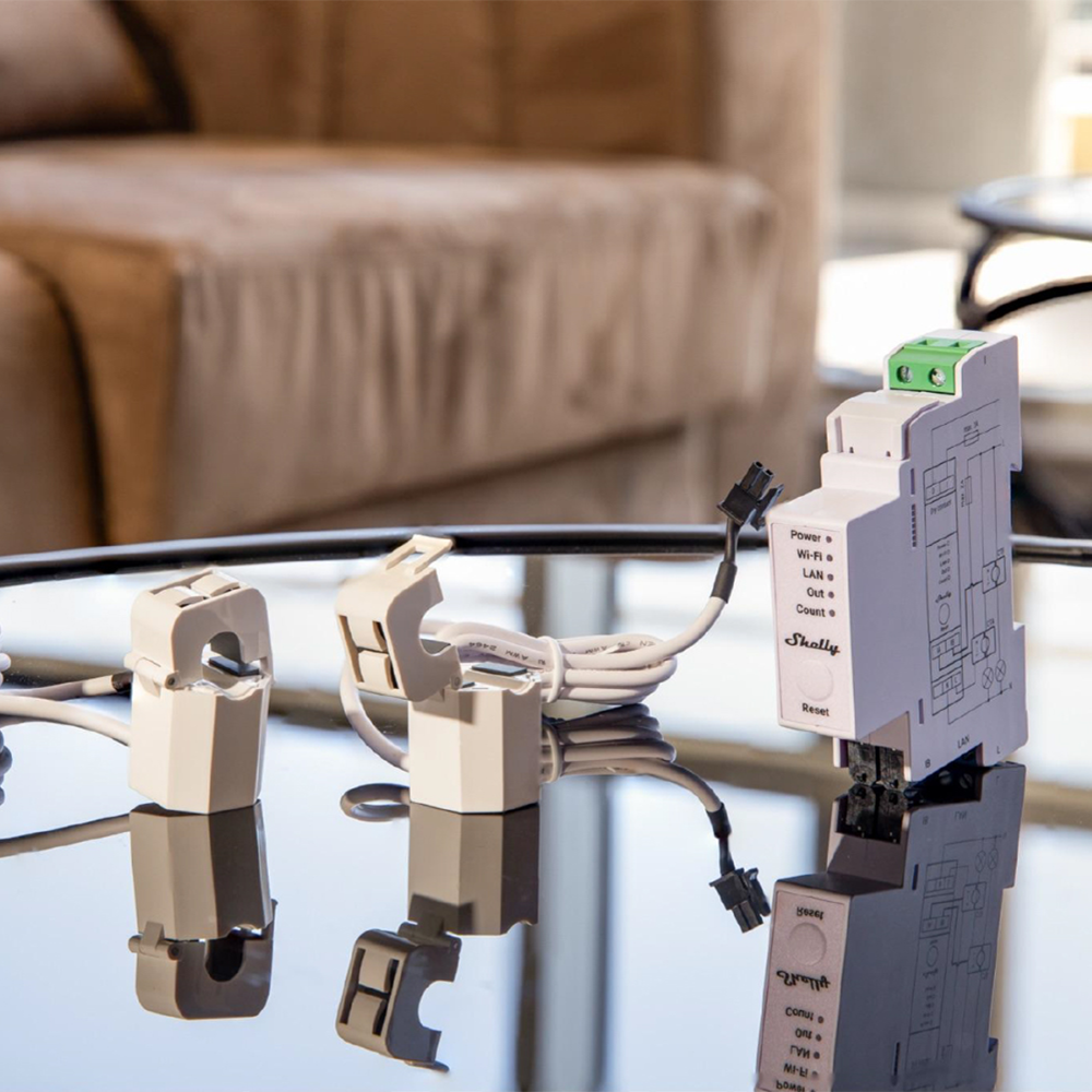Medidor de Energía WiFi Shelly Pro EM-50 – 2 Canales y Carril DIN
