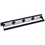 Patch Panel 1U x 24 puertos CAT6 UTP con pasahilos trasero