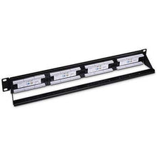 1U x 24 port CAT6 UTP Patch Panel with rear cable pass-through