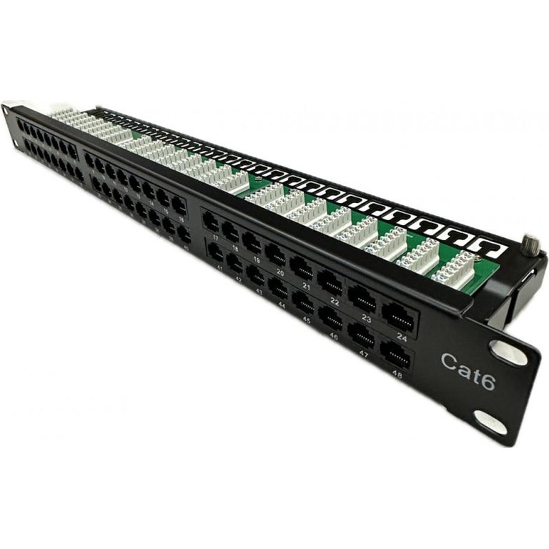 Painel de ligação 1U x 48 portas CAT6 UTP