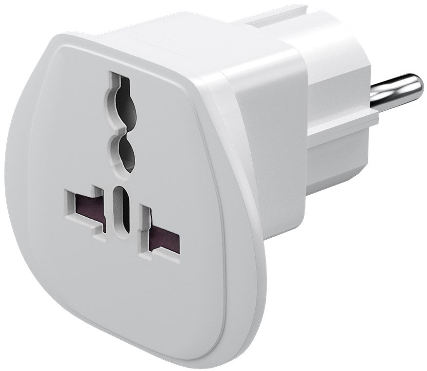 Adaptador universal para viaje a la UE - Negro | Reino Unido, Suiza, Italia, EE. UU. o Japón