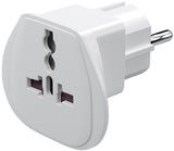 Adaptador universal para viaje a la UE - Negro | Reino Unido, Suiza, Italia, EE. UU. o Japón