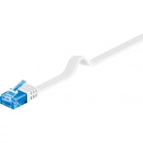 Cable CAT 6a U/utp Plano Blanco de 0.5m Cables