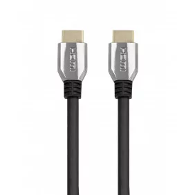 Cable HDMI 2.1 resolución 8K de 0.5m con conector de plástico color plata