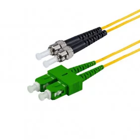 Cable de Fibra Óptica St/upc a Sc/apc Monomodo Duplex OS2 1m