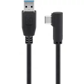 Cable Usb-c 90º a USB 3.0 Color Negro 2,0 Metros
