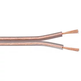 Cable de Altavoz CCA Transparente - 10 m, Diámetro 2 x 1,5 mm²