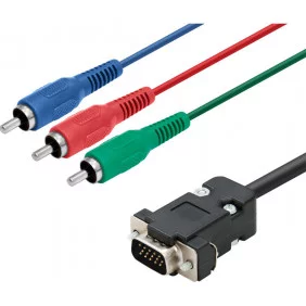 Cable RGB 3xrca-m a VGA 3m