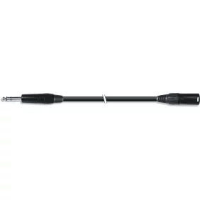 Cable Audio Instrumento Estéreo TRS Jack 6.3mm Macho a 1m XLR 3pin de 0.5 m.