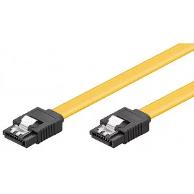 Cable Datos Sata III 6Gb C/bloqueo Amarillo 1m Cables