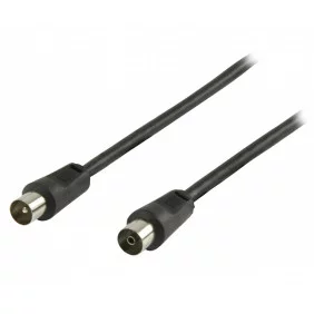 Cable Antena Coaxial 75 Oms M/H Negro 2m