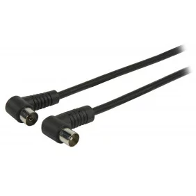 Cable ant Coax 75 Oms M/H Neg Codo 5m Antena