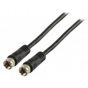 Cable Coax 75 Oms Conec F M/M Negro 1m