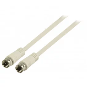Cable Coax 75 Oms Conec F M/M Blanco 2m