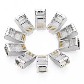 100 Conectores Rj45 Para Cables FTP Cat6