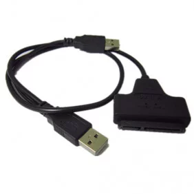 Mini Adaptador Portatil de Sata a Dual Power USB 2.0